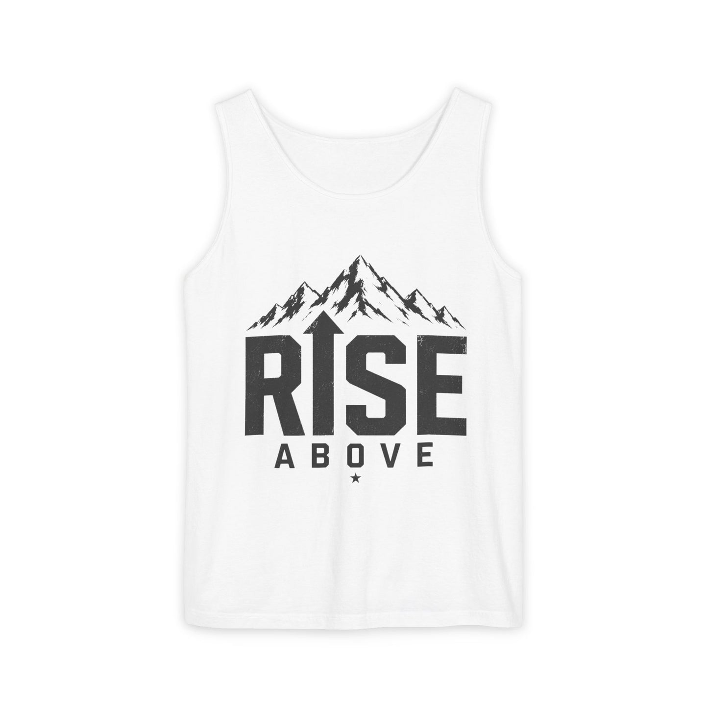 Rise Above Mountain Tank Top — Motivational Graphic Tank