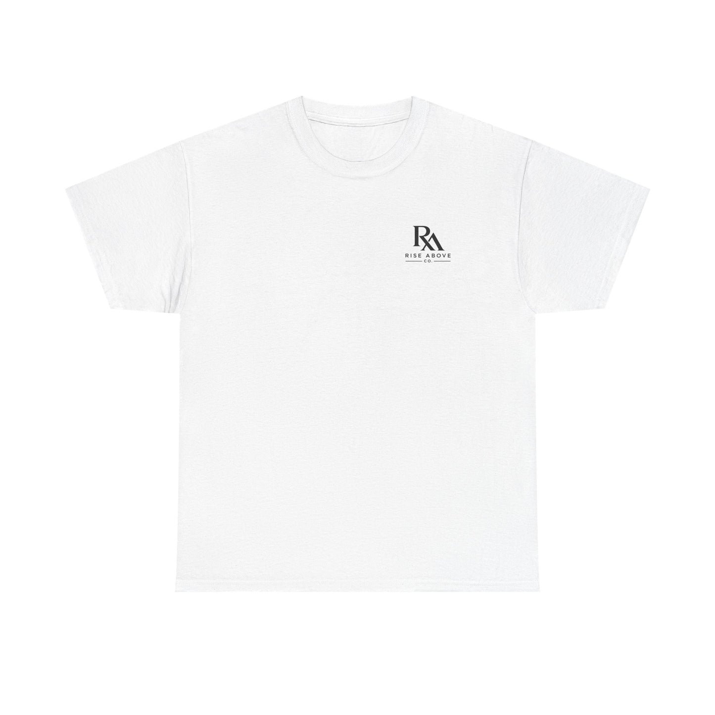 Patriotic "Rise Above" Tee — American Flag Graphic Cotton T-Shirt