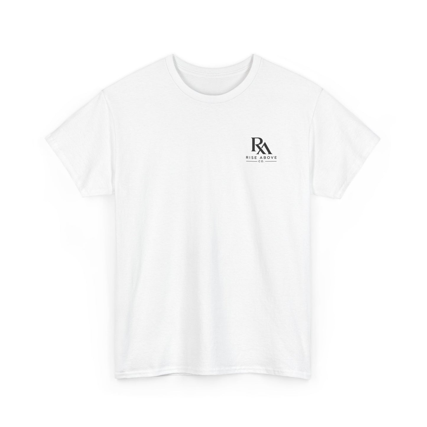 Patriotic "Rise Above" Tee — American Flag Graphic Cotton T-Shirt