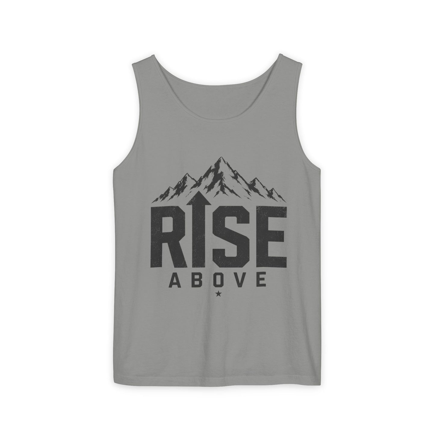 Rise Above Mountain Tank Top — Motivational Graphic Tank