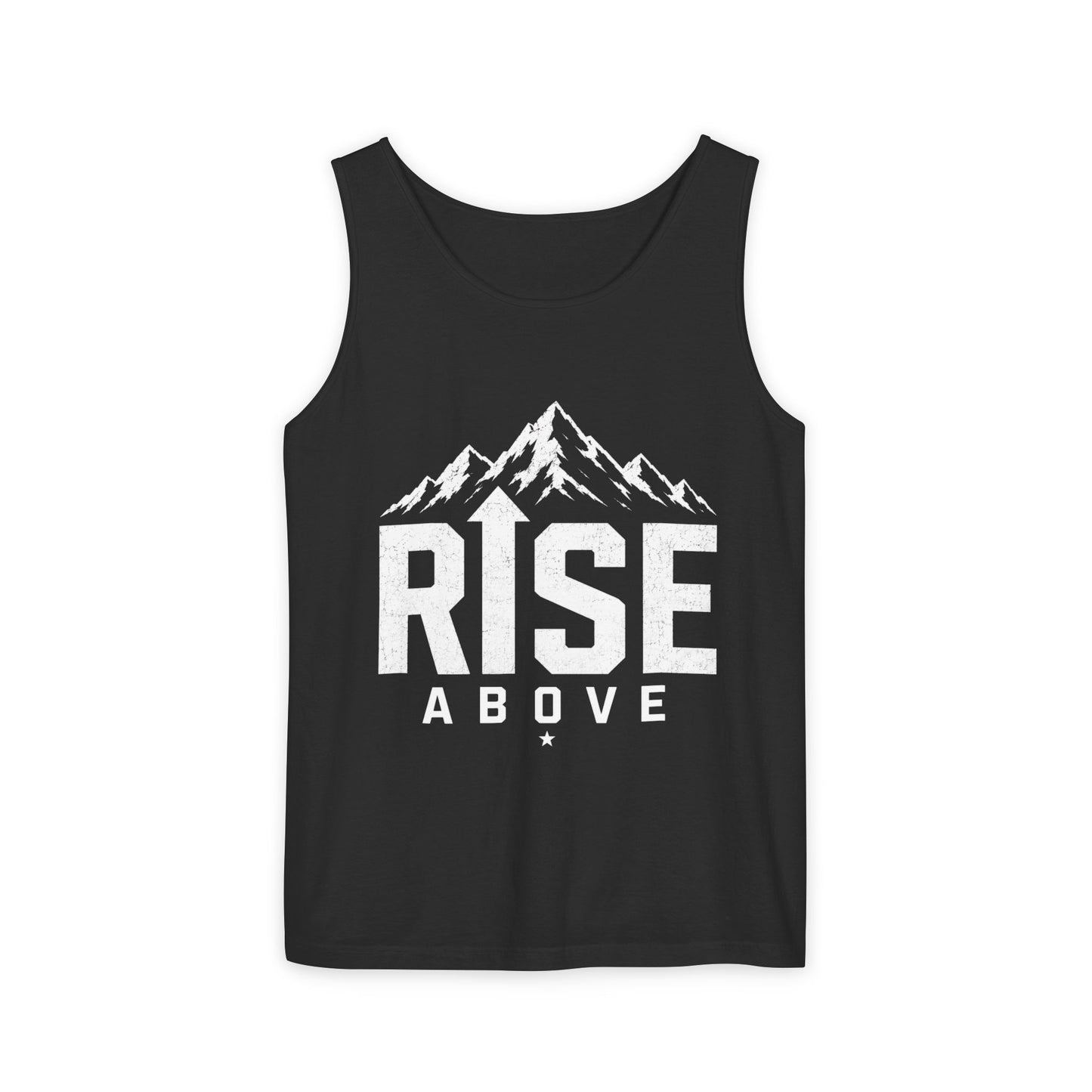 Rise Above Mountain Tank Top — Motivational Graphic Tank